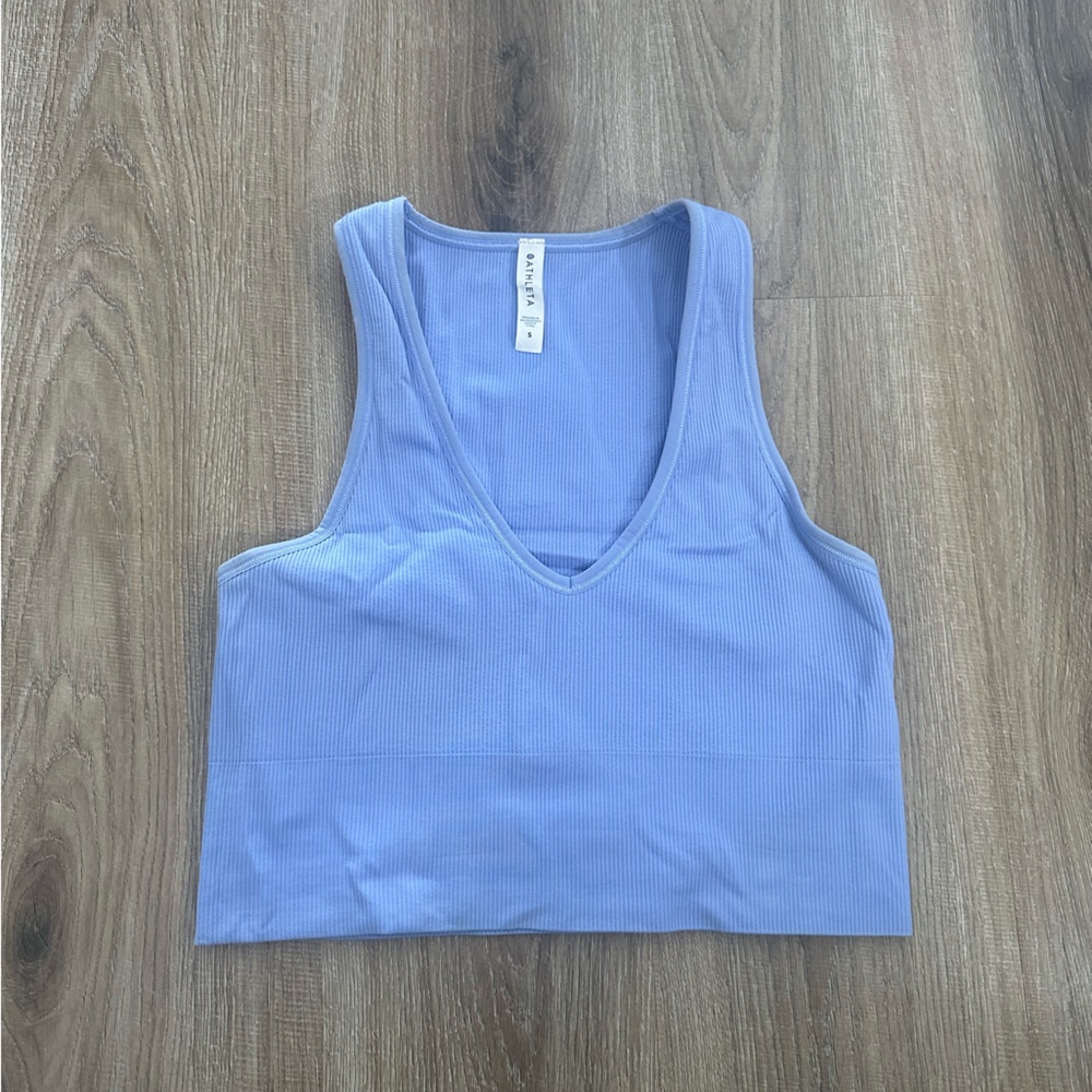 Blue Athleta Crop Top